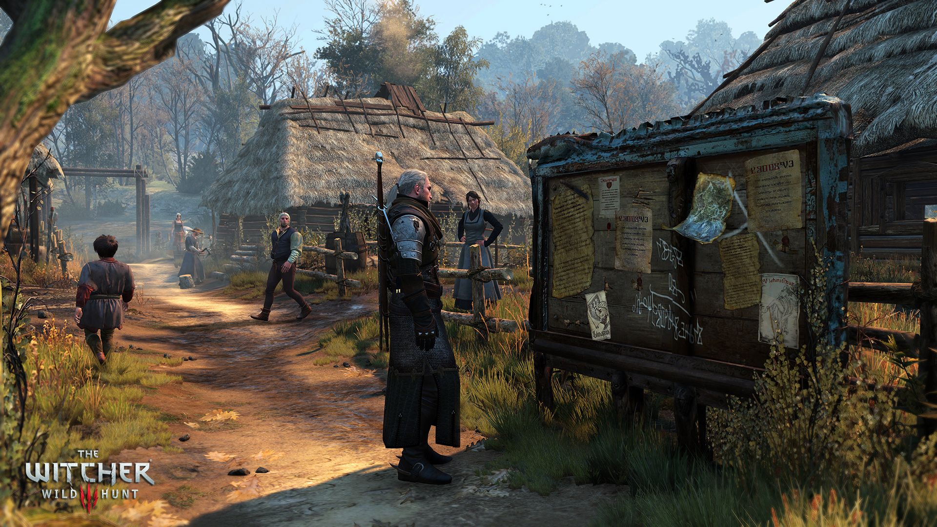 Geralt devant un tableau de prime
